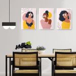 Set 3 tablouri portrete femei multicanvas - Dimensiune multicanvas: 3 tablouri 80x120 cm