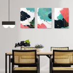 Set 3 tablouri abstracte multicanvas - Dimensiune multicanvas: 3 tablouri 80x120 cm