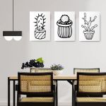Set 3 tablouri cactusi multicanvas - Dimensiune multicanvas: 3 tablouri 80x120 cm