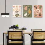 Set 3 tablouri flori plante multicanvas - Dimensiune multicanvas: 3 tablouri 80x120 cm