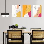 Set 3 tablouri forme abstracte multicanvas - Dimensiune multicanvas: 3 tablouri 80x120 cm