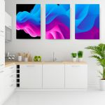 Set 3 tablouri minimaliste forme abstracte - Dimensiune multicanvas: 3 tablouri 80x120 cm