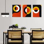 Set 3 tablouri minimaliste forme geometrice - Dimensiune multicanvas: 3 tablouri 30x45 cm