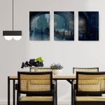 Set 3 tablouri peisaj urban multicanvas - Dimensiune multicanvas: 3 tablouri 50x70 cm