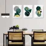 Set 3 tablouri forme geometrice abstracte - Dimensiune multicanvas: 3 tablouri 80x120 cm
