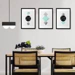 Set 3 tablouri forme geometrice multicanvas - Dimensiune multicanvas: 3 tablouri 50x70 cm