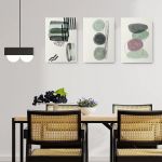 Set 3 tablouri Boho minimalism forme abstracte - Dimensiune multicanvas: 3 tablouri 30x45 cm