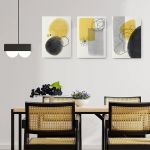 Set 3 tablouri Boho minimalism forme abstracte - Dimensiune multicanvas: 3 tablouri 30x45 cm