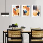 Set 3 tablouri Boho minimalism forme abstracte - Dimensiune multicanvas: 3 tablouri 80x120 cm