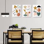 Set 3 tablouri minimalist forme abstracte - Dimensiune multicanvas: 3 tablouri 50x70 cm