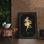 Tablou zodia berbec auriu - Material produs:: Poster pe hartie FARA RAMA, Dimensiunea:: 50x70 cm