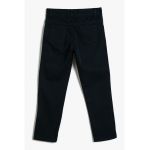 Pantaloni cu talie medie si 5 buzunare