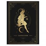 Tablou zodia capricorn auriu - Material produs:: Poster pe hartie FARA RAMA, Dimensiunea:: 80x120 cm