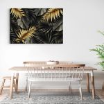 Frunze aurii exotice tablou - Material produs:: Poster pe hartie FARA RAMA, Dimensiunea:: 60x80 cm