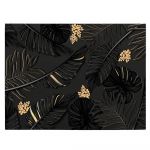 Frunze tropicale cu auriu tablou - Material produs:: Tablou canvas pe panza CU RAMA, Dimensiunea:: 60x80 cm