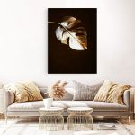 Frunza Aurie Monstera Tablou - Material produs:: Poster pe hartie FARA RAMA, Dimensiunea:: 20x30 cm