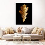 Frunza aurie de stejar tablou - Material produs:: Poster pe hartie FARA RAMA, Dimensiunea:: 70x100 cm
