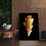 Frunza aurie de stejar tablou - Material produs:: Poster pe hartie FARA RAMA, Dimensiunea:: 60x90 cm