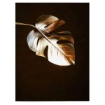 Frunza Aurie Monstera Tablou - Material produs:: Poster pe hartie FARA RAMA, Dimensiunea:: 70x100 cm