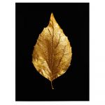 Frunza Aurie Tablou Modern - Material produs:: Tablou canvas pe panza CU RAMA, Dimensiunea:: 70x100 cm