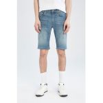 Bermude din denim cu 5 buzunare