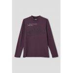 Bluza cu imprimeu si guler scurt