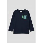 Bluza de bumbac cu imprimeu pe piept