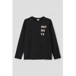 Bluza de bumbac cu imprimeu text