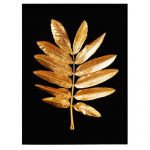 Frunza Aurie Tablou Modern - Material produs:: Poster pe hartie FARA RAMA, Dimensiunea:: 70x100 cm