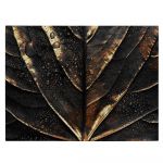 Frunza auriu cu negru tablou detaliu - Material produs:: Poster pe hartie FARA RAMA, Dimensiunea:: 70x100 cm