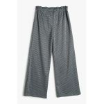 Pantaloni ampli cu model houndstooth