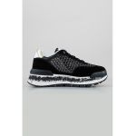 Pantofi sport cu talpa wedge si garnituri din piele intoarsa