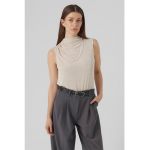 Bluza fara maneci cu decolteu drapat