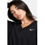 Bluza de trening crop cu decolteu in V