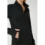 Bluza de trening cu fermoar scurt