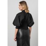 Camasa crop cu maneci bufante