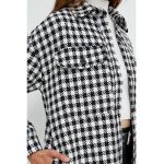 Jacheta-camasa supradimensionata cu model gingham