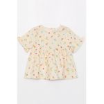 Bluza cu imprimeu grafic si maneci scurte