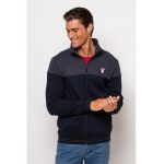 Bluza de trening cu fermoar si detaliu logo Thabo