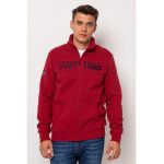 Bluza de trening cu fermoar si imprimeu logo Tristan
