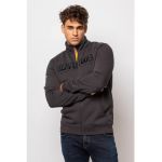 Bluza de trening cu fermoar si imprimeu logo Tristan