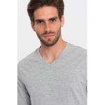 Bluza din bumbac cu decolteu in V