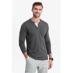 Bluza din bumbac cu fenta cu nasturi