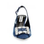 Pantofi slingback cu strasuri