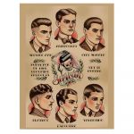 Barber Shop Tablou Vintage - Material produs:: Poster pe hartie FARA RAMA, Dimensiunea:: a4-21x297-cm