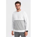 Bluza de trening cu decolteu la baza gatului si model colorblock