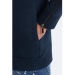 Bluza de trening cu guler inalt si fermoar