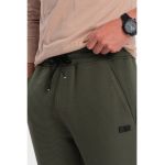 Pantaloni de trening cu croiala conica si snur de ajustare