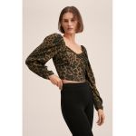 Bluza crop cu maneci bufante Irena