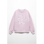 Bluza de trening cu broderie florala Cece